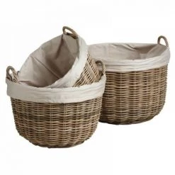 JARDIBRICODECO Corbeilles De Rangement Rondes En Poelet Gris -Petit rangement Soldes Magasin 55332036 2