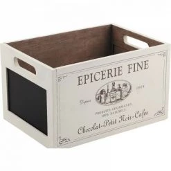 JARDIBRICODECO Caisse De Rangement En Bois Laqué