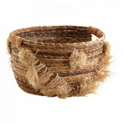 JARDIBRICODECO Corbeilles De Rangement Ovales Avec Franges -Petit rangement Soldes Magasin 55332060 2