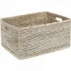 JARDIBRICODECO Corbeilles De Rangement En Rotin Blanc -Petit rangement Soldes Magasin 55332063 1