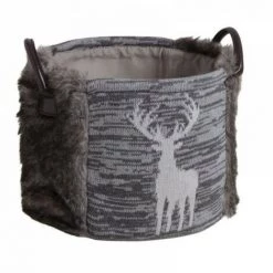 JARDIBRICODECO Corbeilles De Rangement Rondes Motif Cerf 5 JARDIBRICODECO Corbeilles De Rangement Rondes Motif Cerf -Petit rangement Soldes Magasin 55332068 2