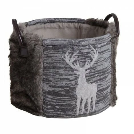 JARDIBRICODECO Corbeilles De Rangement Rondes Motif Cerf 4 JARDIBRICODECO Corbeilles De Rangement Rondes Motif Cerf – Image 2