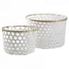 JARDIBRICODECO Corbeilles Rondes En Bambou Laqué -Petit rangement Soldes Magasin 55332076 1