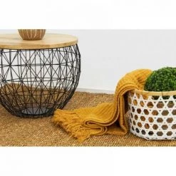 JARDIBRICODECO Corbeilles Rondes En Bambou Laqué -Petit rangement Soldes Magasin 55332076 4