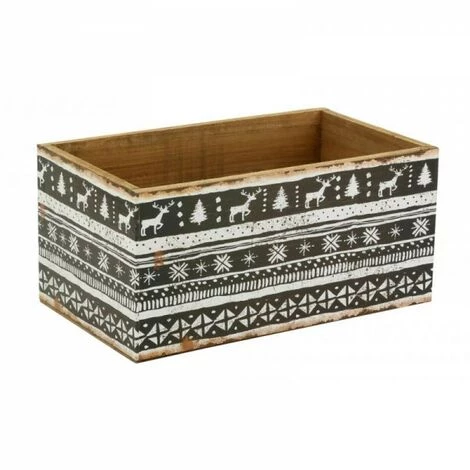 JARDIBRICODECO Caisses De Rangement En Bois Et Papier Verni Christmas 4 JARDIBRICODECO Caisses De Rangement En Bois Et Papier Verni Christmas – Image 2