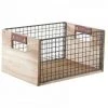 JARDIBRICODECO Corbeille De Rangement En Bois Et Métal -Petit rangement Soldes Magasin 55332195 1