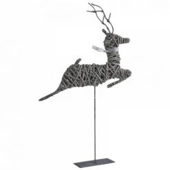 JARDIBRICODECO Cerf En Osier Teinté