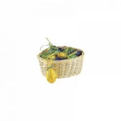 JARDIBRICODECO Corbeille En Osier Garnie 18 Oeufs De Pâques