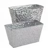 JARDIBRICODECO Corbeille En Zinc Bosselé -Petit rangement Soldes Magasin 55333617 1