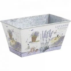 JARDIBRICODECO Corbeille En Zinc Motif Provence