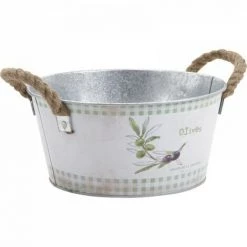 JARDIBRICODECO Corbeille Ronde En Zinc