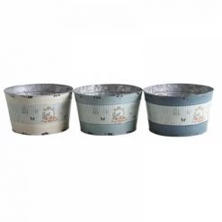 JARDIBRICODECO Corbeille Ronde En Métal Galvanisé