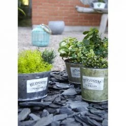 JARDIBRICODECO Corbeille Ronde En Métal -Blossom- -Petit rangement Soldes Magasin 55333760 2