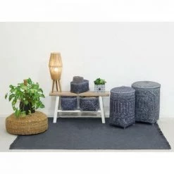 JARDIBRICODECO 2 Paniers à Linge + 3 Corbeilles En Palmier 9 JARDIBRICODECO 2 Paniers à Linge + 3 Corbeilles En Palmier -Petit rangement Soldes Magasin 55333980 4