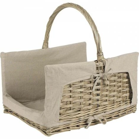 JARDIBRICODECO Paniers à Bûches En Osier Vieilli 3 JARDIBRICODECO Paniers à Bûches En Osier Vieilli