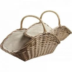 JARDIBRICODECO Paniers à Bûches En Osier Vieilli -Petit rangement Soldes Magasin 55334697 3