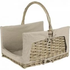 JARDIBRICODECO Paniers à Bûches En Osier Vieilli