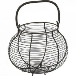 JARDIBRICODECO Panier à Oeufs En Métal Vieilli