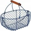 JARDIBRICODECO Panier En Grillage Bleu -Petit rangement Soldes Magasin 55334778 1