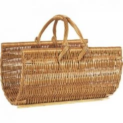JARDIBRICODECO Panier à Bûches En Osier Buff
