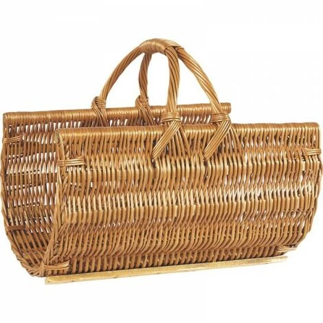 JARDIBRICODECO Panier à Bûches En Osier Buff 3 JARDIBRICODECO Panier à Bûches En Osier Buff