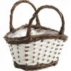JARDIBRICODECO Panier En Osier Brut Et Bois -Petit rangement Soldes Magasin 55334870 1