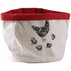 JARDIBRICODECO Corbeille à Pain En Coton Motifs Poules Rétro