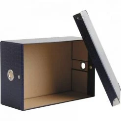 JARDIBRICODECO Boite Pliable En Carton Bleu -Petit rangement Soldes Magasin 55335500 3