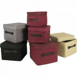 JARDIBRICODECO Boites De Rangement En Paille