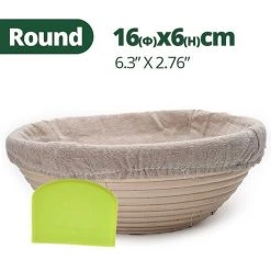 CADEAUX Panier De Cuisson Du Pain Européen En Rotin Naturel Avec Doublure En Tissu Grattoir à Pâte (16*6cm) 1 Pièces -Petit rangement Soldes Magasin 55344394 2