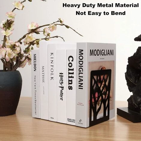 TINOR Lot De 6 Serres Livres En Métal, Lourds Cale Livre, Anti-Rayures Et Antidérapant Presse Livre Noir Pour Enfant, Bureau, Salon Et Salle D'étude, École, Librairie Et Bibliothèque(17×12 CM) 5 TINOR Lot De 6 Serres Livres En Métal, Lourds Cale Livre, Anti-Rayures Et Antidérapant Presse Livre Noir Pour Enfant, Bureau, Salon Et Salle D'étude, École, Librairie Et Bibliothèque(17×12 CM) – Image 3