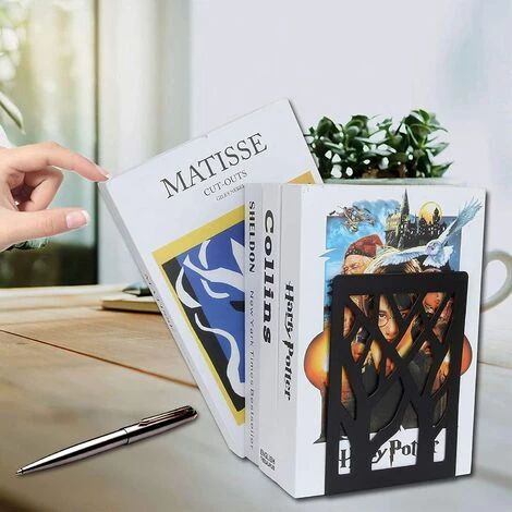 TINOR Lot De 6 Serres Livres En Métal, Lourds Cale Livre, Anti-Rayures Et Antidérapant Presse Livre Noir Pour Enfant, Bureau, Salon Et Salle D'étude, École, Librairie Et Bibliothèque(17×12 CM) 6 TINOR Lot De 6 Serres Livres En Métal, Lourds Cale Livre, Anti-Rayures Et Antidérapant Presse Livre Noir Pour Enfant, Bureau, Salon Et Salle D'étude, École, Librairie Et Bibliothèque(17×12 CM) – Image 4
