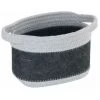 WENKO® WENKO Corbeille En Feutre Bea S, Deux Anses Blanches, Fabriquée à Base De Feutre En Polyester Recyclé, Gris Foncé, Design Tissage Gris Clair, 80 % Polyester / 20 % Coton, 2,5 Litres, 18 X 13 X 12 Cm -Petit rangement Soldes Magasin 55427584 1