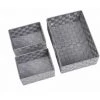 WENKO® WENKO Boite De Rangement Salle De Bain Adria Grise, Lot De 3, Pour Le Rangement Et L'organisation De La Cuisine, Salle De Bain Et Maison, Dimensions S, M & L, Organiseur En Polypropylène