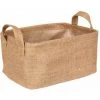 WENKO® WENKO Panier De Rangement Juna M, Corbeille Décorative Pour Le Rangement Ordonné D'accessoires Comme P.ex. Des Vêtements, équipé De Deux Poignées, Matériau Extérieur 100 % Jute, 24 X 17 X 17 Cm, Brun