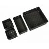 WENKO Corbeille De Bain Adria Noire, Kit De 4, Décorative Pour Le Rangement Et L'organisation Aux Dimensions S, M & L Pour Cuisine, Salle De Bain Et Maison, Organiseur En Polypropylène Robuste