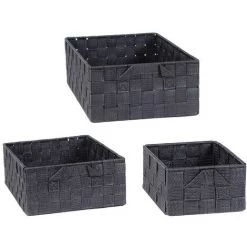 CASAME Panier Gris Avec Sangles - Casâme - Gris Anthracite - Gris Anthracite