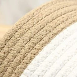 ECHOO Panier En Coton Tricot Panier à Plantes Pliable Conteneur Seau De Stockage Panier De Stockage Organiseur Corbeille Décorative Chambre Boîte De Rangement Pliable Pour Bébé Jouets, Couches, Maquillage -Petit rangement Soldes Magasin 55535343 5