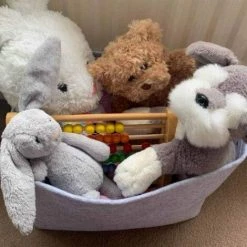 Panier En Feutre, 2 Pièces Panier De Rangement En Feutre ,Panier En Feutre Avec Poignée, Pour Vêtements, Serviettes, Articles De Toilette, Livres, Betterlife -Petit rangement Soldes Magasin 55553364 5