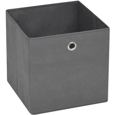 INLIFE Boîtes De Rangement 4 Pcs Tissu Intissé 28x28x28 Cm Gris 5 INLIFE Boîtes De Rangement 4 Pcs Tissu Intissé 28x28x28 Cm Gris – Image 3