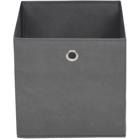 INLIFE Boîtes De Rangement 4 Pcs Tissu Intissé 28x28x28 Cm Gris 6 INLIFE Boîtes De Rangement 4 Pcs Tissu Intissé 28x28x28 Cm Gris – Image 4