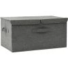 INLIFE Boîte De Rangement Tissu 50x30x25 Cm Anthracite