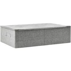 INLIFE Boîte De Rangement Tissu 70x40x18 Cm Gris