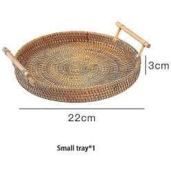 CADEAUX Rotin Tissé À La Main Rond Plateau De Stockage Des Aliments Plateaux Assiette Pour Petit Déjeuner Boisson Snack 22cm 11 CADEAUX Rotin Tissé À La Main Rond Plateau De Stockage Des Aliments Plateaux Assiette Pour Petit Déjeuner Boisson Snack 22cm -Petit rangement Soldes Magasin 55762387 5