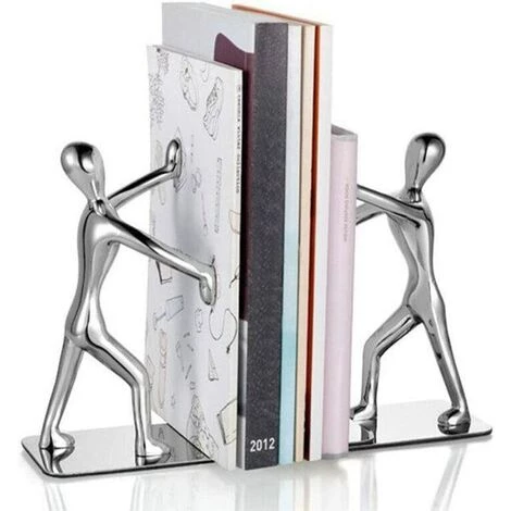 VERSAILLESFR Paire De Serre-livres En Acier Inoxydable, En Forme D’hommes Pratiquant Le Kung-fu, Décoratifs, Tendance Et Créatifs, Pour Ranger Et Organiser Vos Livres à La Maison, Au Bureau, Dans Une Bibliothèque, Idée Cadeau Silver 18.5*7*15.5cm,Versailles 3 VERSAILLESFR Paire De Serre-livres En Acier Inoxydable, En Forme D’hommes Pratiquant Le Kung-fu, Décoratifs, Tendance Et Créatifs, Pour Ranger Et Organiser Vos Livres à La Maison, Au Bureau, Dans Une Bibliothèque, Idée Cadeau Silver 18.5*7*15.5cm,Versailles