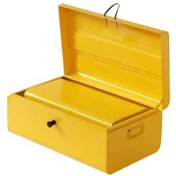 OZAIA Lot De 2 Malles FARNIENTE En Métal Et Fermeture En Cuir - Jaune - L.60 Et 52 Cm - Jaune 10 OZAIA Lot De 2 Malles FARNIENTE En Métal Et Fermeture En Cuir - Jaune - L.60 Et 52 Cm - Jaune -Petit rangement Soldes Magasin 55881634 4