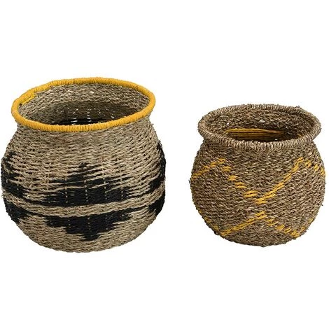 OZAIA Lot De 2 Paniers En Corde De Papier Et Jonc De Mer BASTET - D. 25 Et D. 18 Cm - Naturel - Naturel Clair 3 OZAIA Lot De 2 Paniers En Corde De Papier Et Jonc De Mer BASTET - D. 25 Et D. 18 Cm - Naturel - Naturel Clair