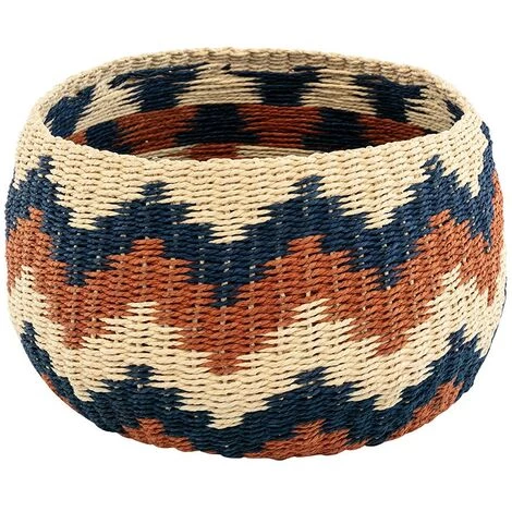 OZAIA Lot De 3 Paniers En Paille Et Corde De Papier IQUITO - D. 32, D. 24 Et D. 16 Cm - Multicolore - Multicolore 6 OZAIA Lot De 3 Paniers En Paille Et Corde De Papier IQUITO - D. 32, D. 24 Et D. 16 Cm - Multicolore - Multicolore – Image 4