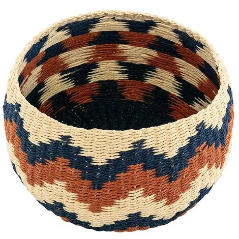 OZAIA Lot De 3 Paniers En Paille Et Corde De Papier IQUITO - D. 32, D. 24 Et D. 16 Cm - Multicolore - Multicolore 7 OZAIA Lot De 3 Paniers En Paille Et Corde De Papier IQUITO - D. 32, D. 24 Et D. 16 Cm - Multicolore - Multicolore – Image 5