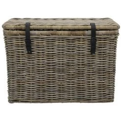 OZAIA Lot De 2 Malles En Kubu NEFTA - L80 X P45 X H55 Cm Et L70 X P35 X H45 Cm - Gris Naturel - Gris -Petit rangement Soldes Magasin 55885125 4